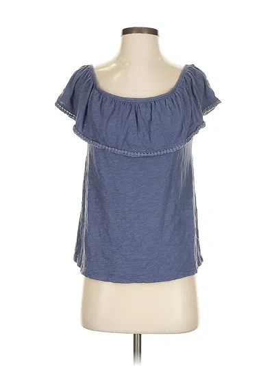Pre-owned Old Navy Short Sleeve Top Blue Sweetheart Neckline Tops