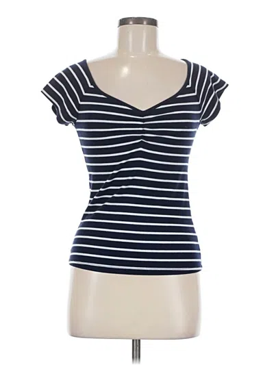 Pre-owned Old Navy Short Sleeve Top Blue Sweetheart Neckline Tops