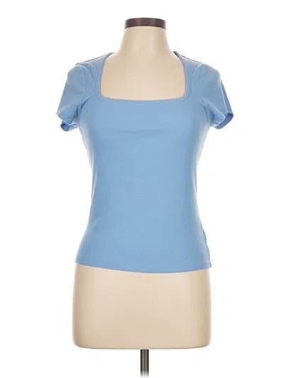 Pre-owned Old Navy Short Sleeve Top Blue Sweetheart Neckline Tops