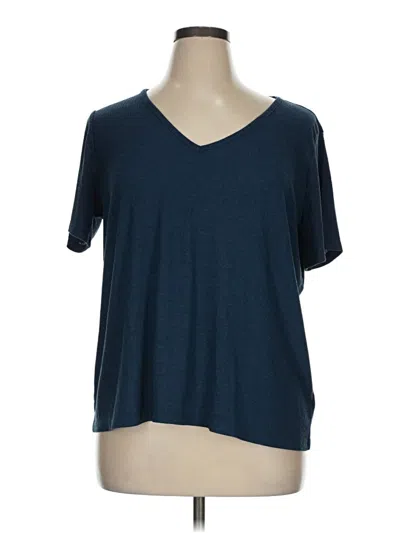 Pre-owned Old Navy Short Sleeve Top Blue V Neck Tops