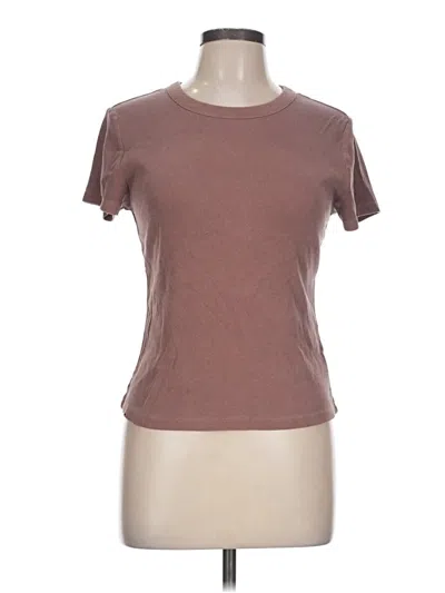 Pre-owned Old Navy Short Sleeve Top Brown Crew Neck Tops