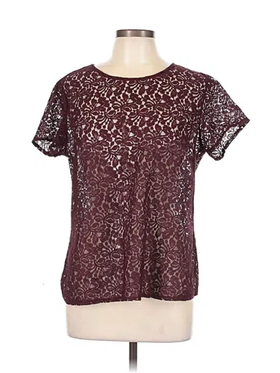 Pre-owned Old Navy Short Sleeve Top Burgundy Keyhole Neckline Tops
