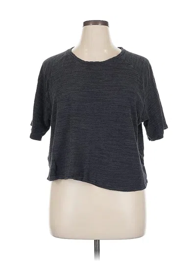 Pre-owned Old Navy Short Sleeve Top Gray Crew Neck Tops