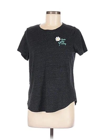 Pre-owned Old Navy Short Sleeve Top Gray Crew Neck Tops