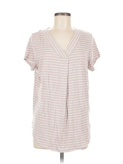 Pre-owned Old Navy Short Sleeve Top Gray V Neck Tops