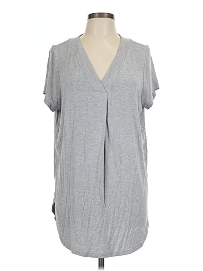 Pre-owned Old Navy Short Sleeve Top Gray V Neck Tops