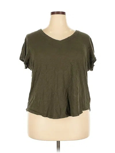 Pre-owned Old Navy Short Sleeve Top Green Scoop Neck Tops