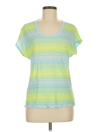 Pre-owned Old Navy Short Sleeve Top Green Scoop Neck Tops
