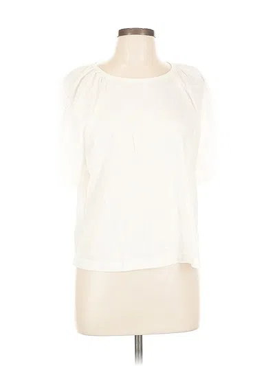Pre-owned Old Navy Short Sleeve Top Ivory Cold Shoulder Neckline Tops In White