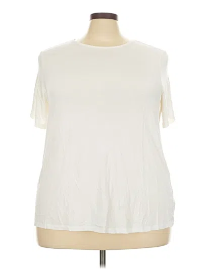 Pre-owned Old Navy Short Sleeve Top Ivory Crew Neck Tops