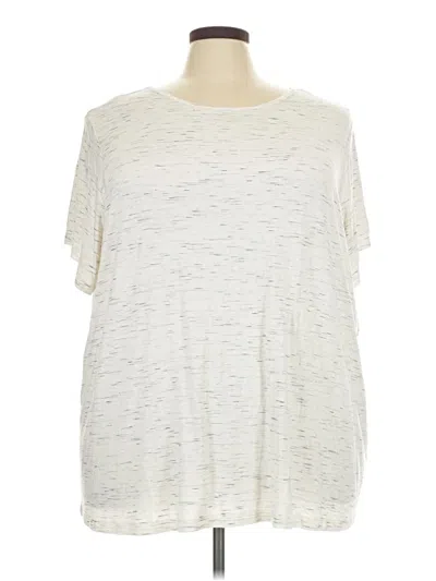Old Navy Short Sleeve Top Ivory Crew Neck Tops