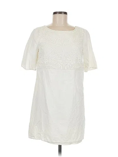 Pre-owned Old Navy Short Sleeve Top Ivory Crew Neck Tops In White