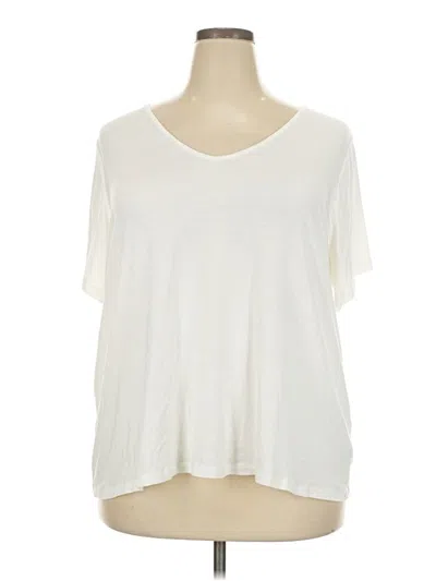 Pre-owned Old Navy Short Sleeve Top Ivory Scoop Neck Tops
