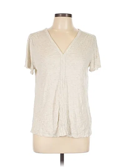 Pre-owned Old Navy Short Sleeve Top Ivory V Neck Tops In White