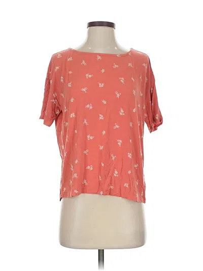 Pre-owned Old Navy Short Sleeve Top Orange Scoop Neck Tops