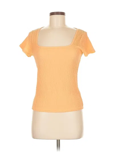 Pre-owned Old Navy Short Sleeve Top Orange Sweetheart Neckline Tops