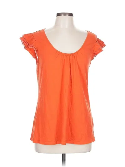 Pre-owned Old Navy Short Sleeve Top Orange Sweetheart Neckline Tops