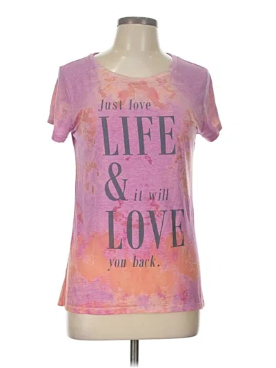 Pre-owned Old Navy Short Sleeve Top Pink Sweetheart Neckline Tops