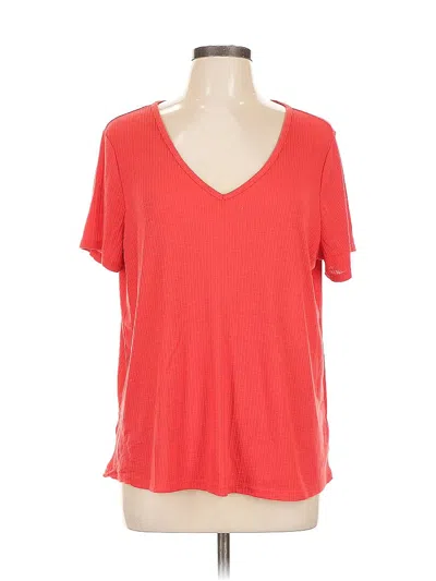 Pre-owned Old Navy Short Sleeve Top Red V Neck Tops