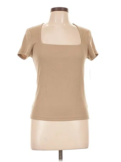 Old Navy Short Sleeve Top Tan Scoop Neck Tops