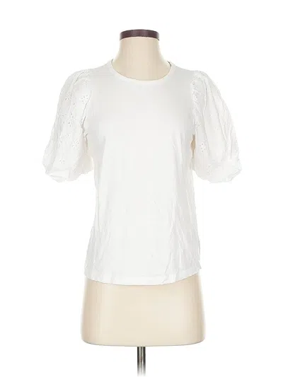 Pre-owned Old Navy Short Sleeve Top White Crew Neck Tops