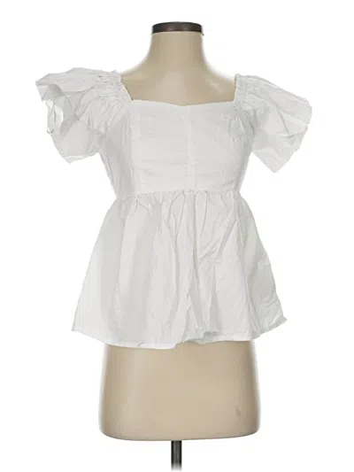 Pre-owned Old Navy Short Sleeve Top White Square Neckline Tops