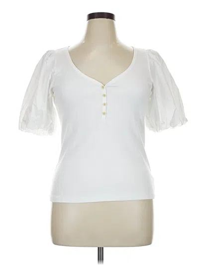 Pre-owned Old Navy Short Sleeve Top White Sweetheart Neckline Tops