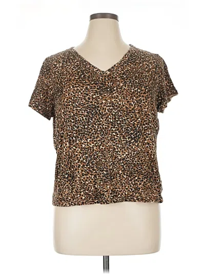 Pre-owned Old Navy Short Sleeve T-shirt In Brown