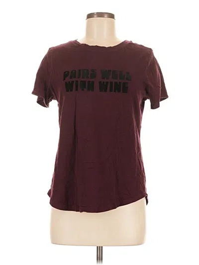 Pre-owned Old Navy Short Sleeve T-shirt In Burgundy