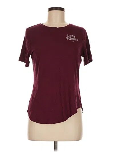 Pre-owned Old Navy Short Sleeve T-shirt In Burgundy