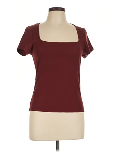 Pre-owned Old Navy Short Sleeve T-shirt In Burgundy