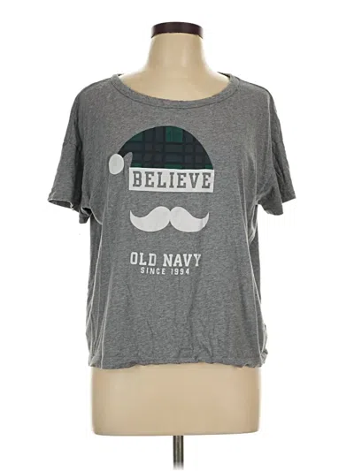 Pre-owned Old Navy Short Sleeve T-shirt In Gray
