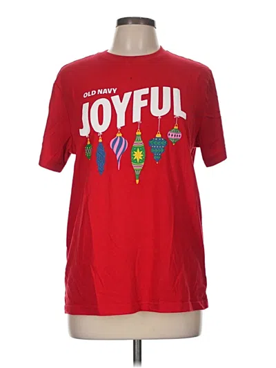 Pre-owned Old Navy Short Sleeve T-shirt In Red
