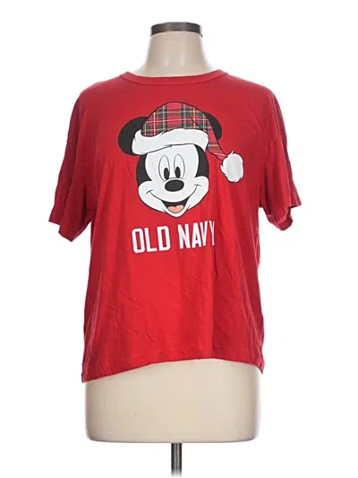 Pre-owned Old Navy Short Sleeve T-shirt In Red