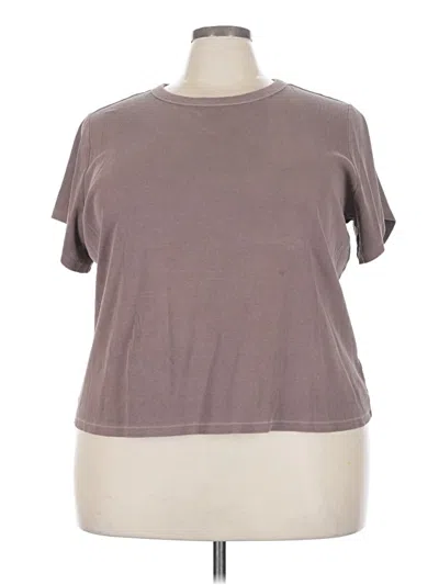 Pre-owned Old Navy Short Sleeve T-shirt In Tan