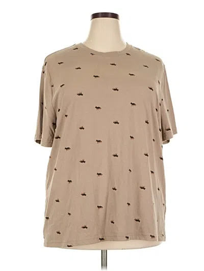 Pre-owned Old Navy Short Sleeve T-shirt In Tan