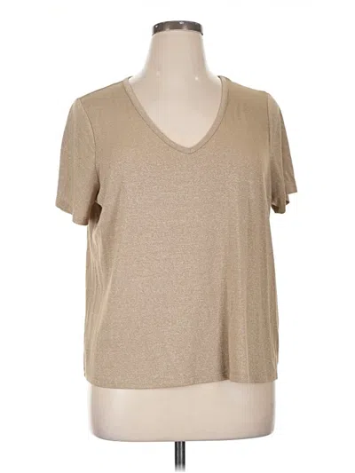 Pre-owned Old Navy Short Sleeve T-shirt In Tan