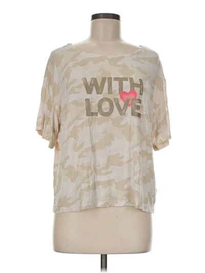 Pre-owned Old Navy Short Sleeve T-shirt In Tan