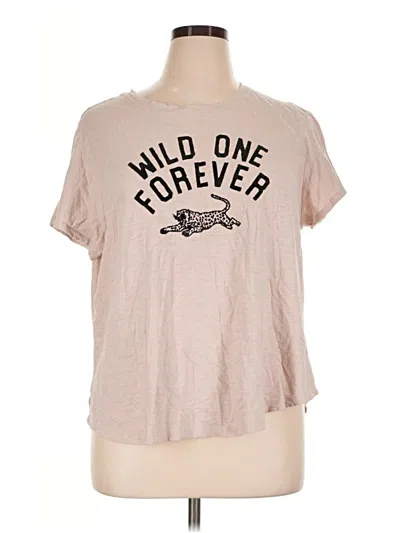 Pre-owned Old Navy Short Sleeve T-shirt In Tan