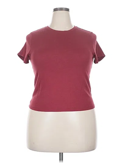 Pre-owned Old Navy Short Sleeve Turtleneck In Burgundy