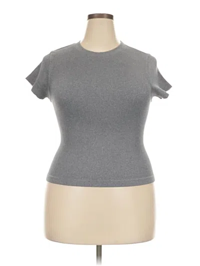 Old Navy Short Sleeve Turtleneck In Gray