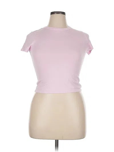 Pre-owned Old Navy Short Sleeve Turtleneck In Pink