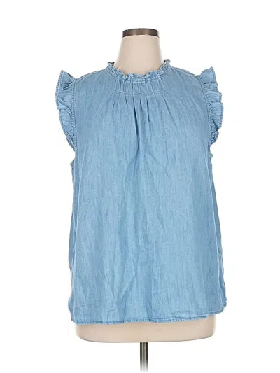 Pre-owned Old Navy Sleeveless Blouse In Blue