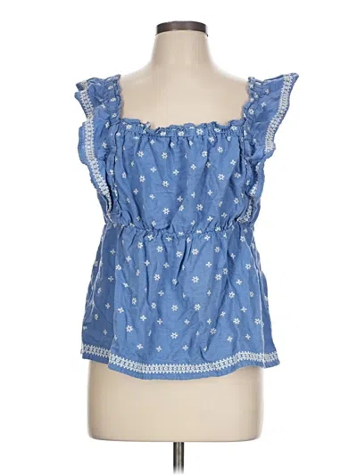 Pre-owned Old Navy Sleeveless Blouse In Blue
