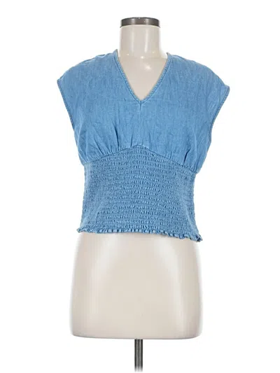 Pre-owned Old Navy Sleeveless Blouse In Blue