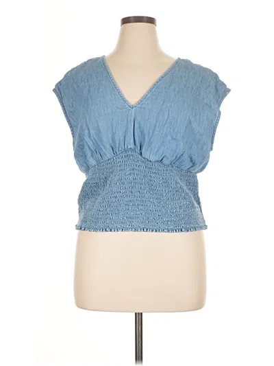 Pre-owned Old Navy Sleeveless Blouse In Blue