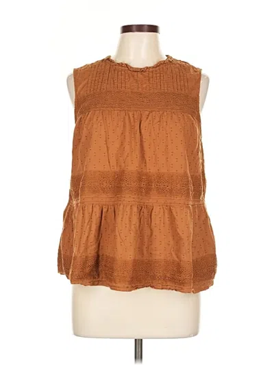 Pre-owned Old Navy Sleeveless Blouse In Brown