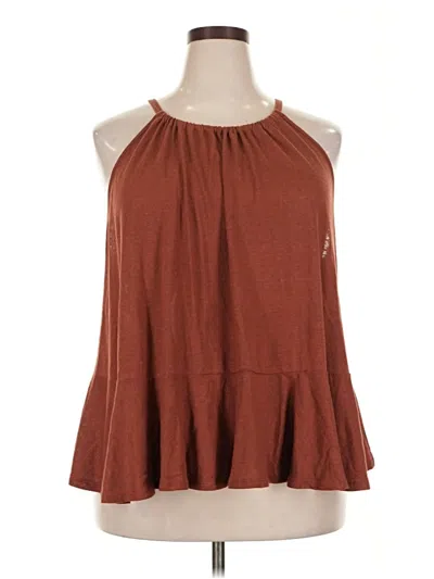 Pre-owned Old Navy Sleeveless Blouse In Brown