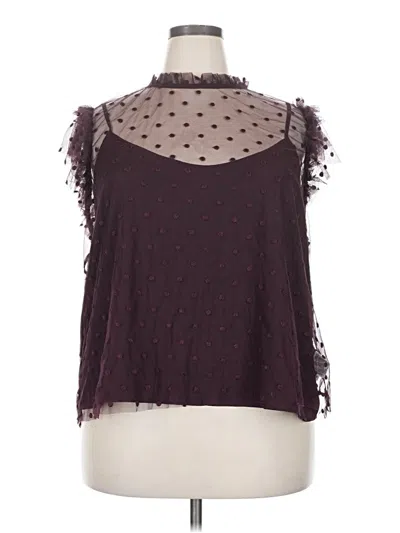 Old Navy Sleeveless Blouse In Burgundy