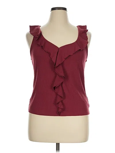 Pre-owned Old Navy Sleeveless Blouse In Burgundy